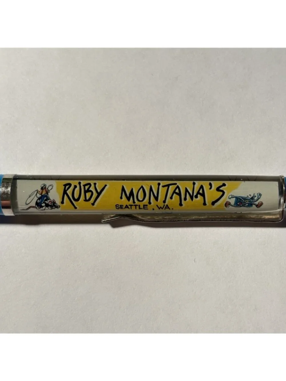 Ruby Montana's Spam Carving Contest Floaty Pen Seattle Kitsch Souvenir Shop Vtg